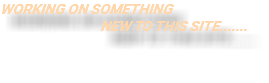 WORKING ON SOMETHING NEW TO THIS SITE.......